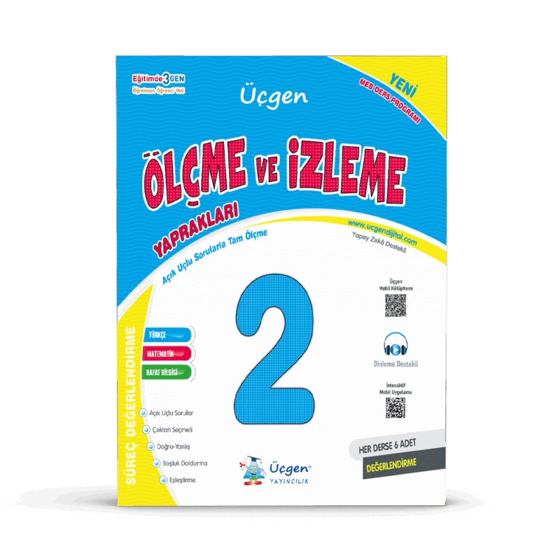2.SINIF - SÜREÇ ve ÖLÇME DEĞERLENDİRME – Sınav Kitabı – Her Ders için 6 Sınav - Tam Ölçme Yaprakları