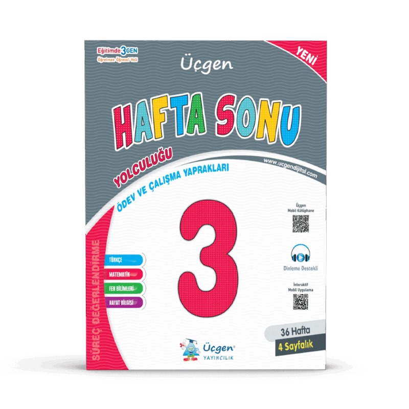 3.SINIF – Hafta Sonu – Ödev ve Çalışma Yaprakları 36 Hafta