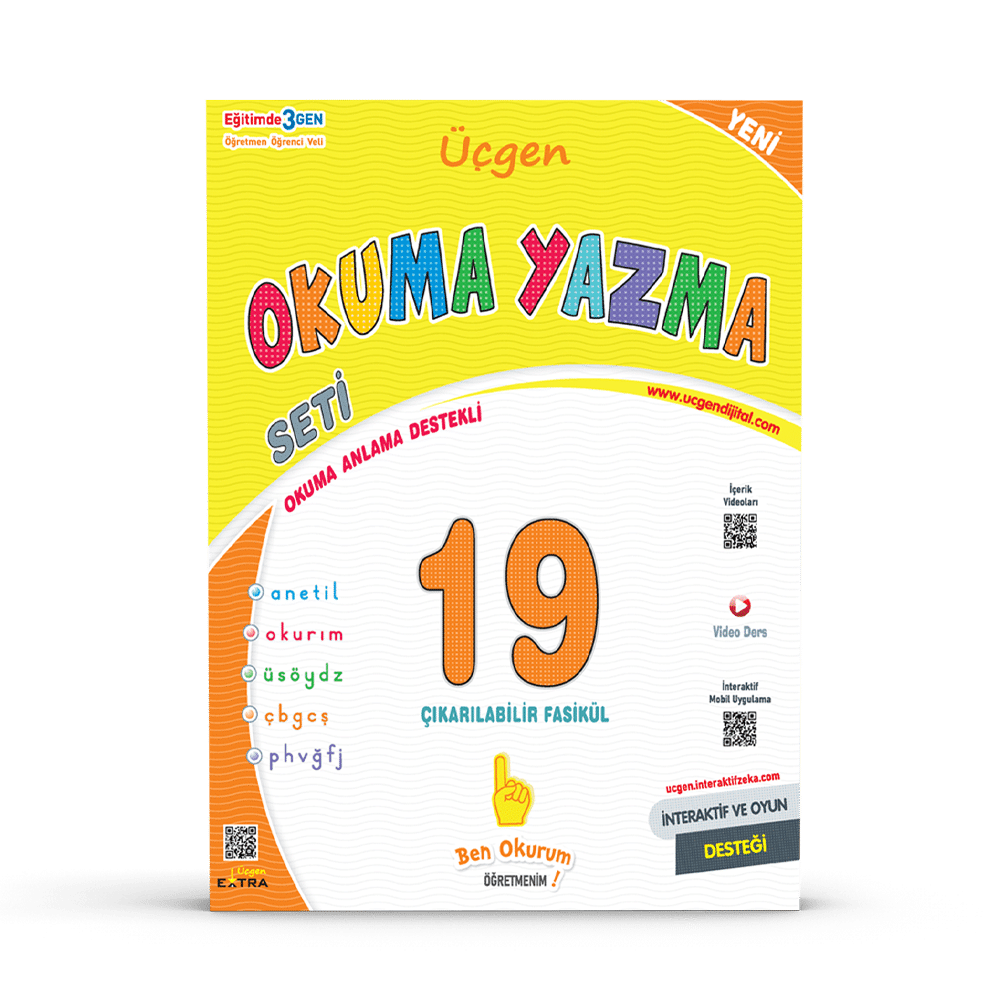 1. Sınıf - Üçgen Okuma Yazma Seti 2025 - Görsel 4