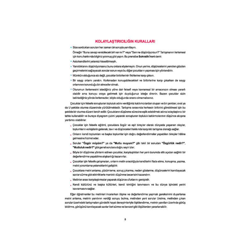 1. Sınıf - Ben Artık - P4C Öğretmen Kılavuzu - Görsel 4