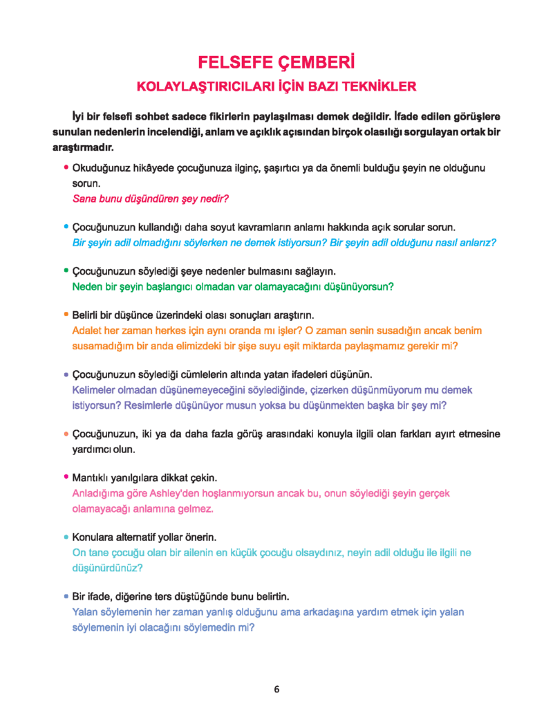 2. Sınıf - Felsefe Atölyesi - P4C Öğretmen Kılavuzu - Görsel 3