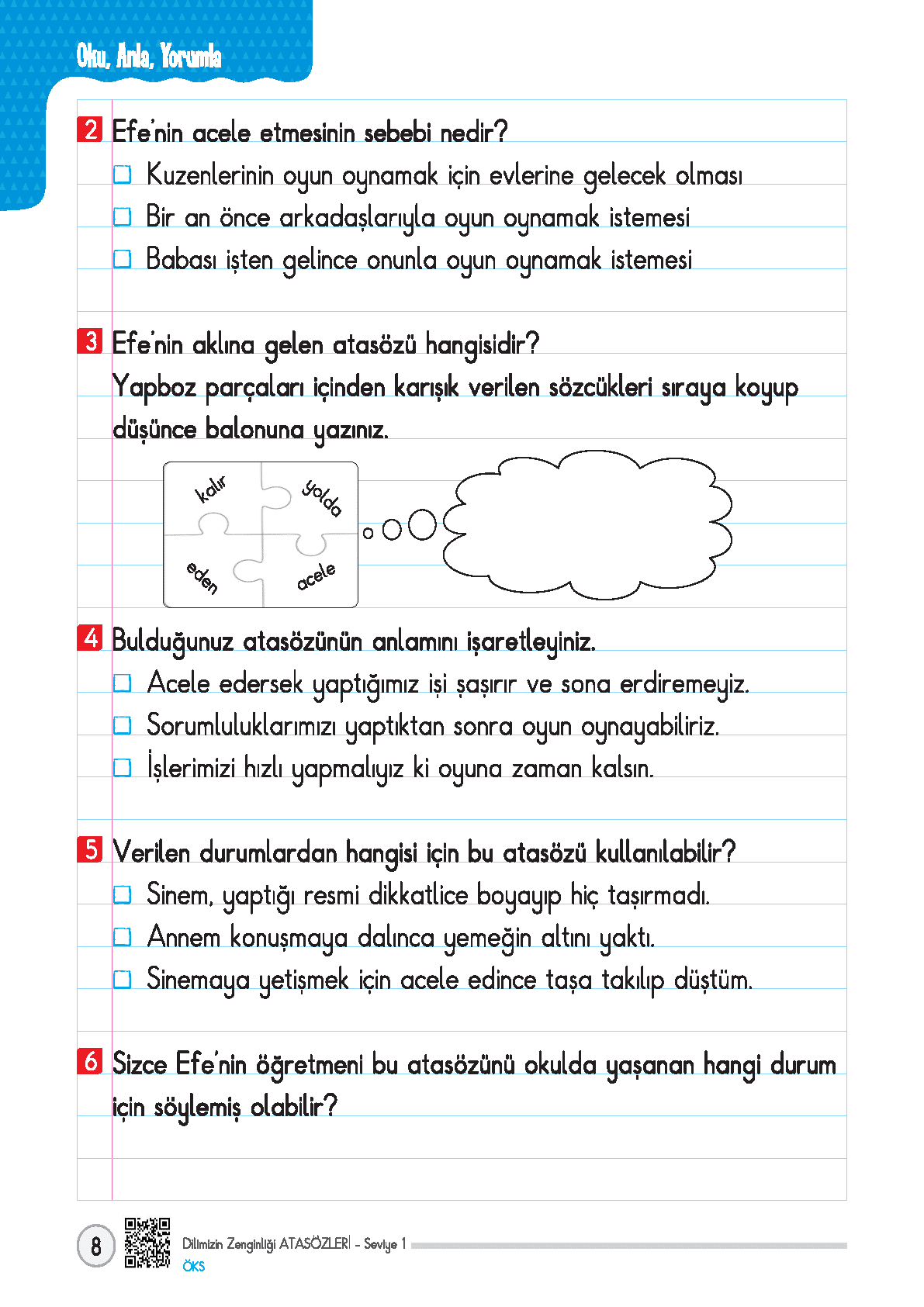 Dilimizin Zenginliği ATASÖZLERİ - 1. Seviye - Görsel 4