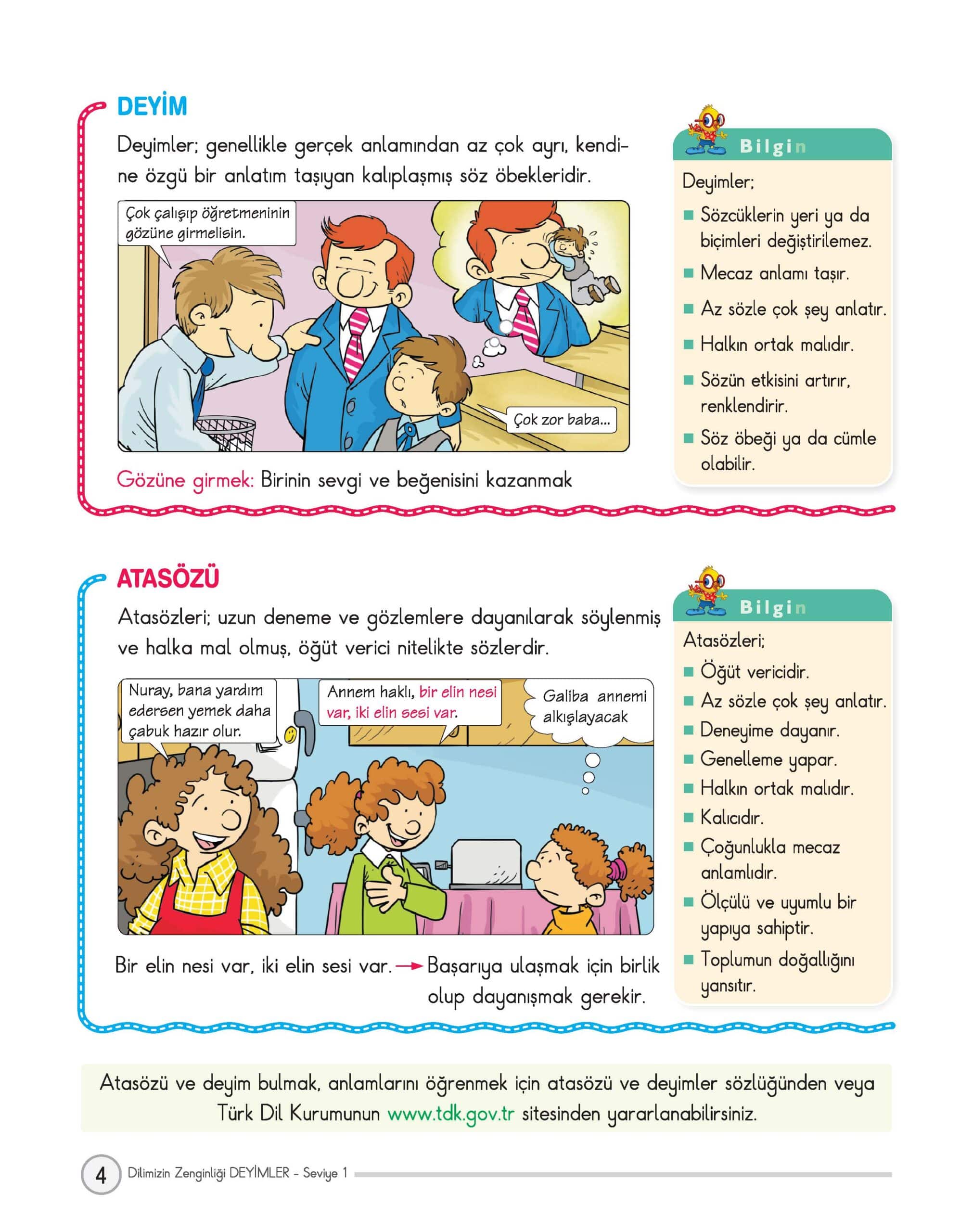 Dilimizin Zenginliği DEYİMLER - 1. Seviye - Görsel 2