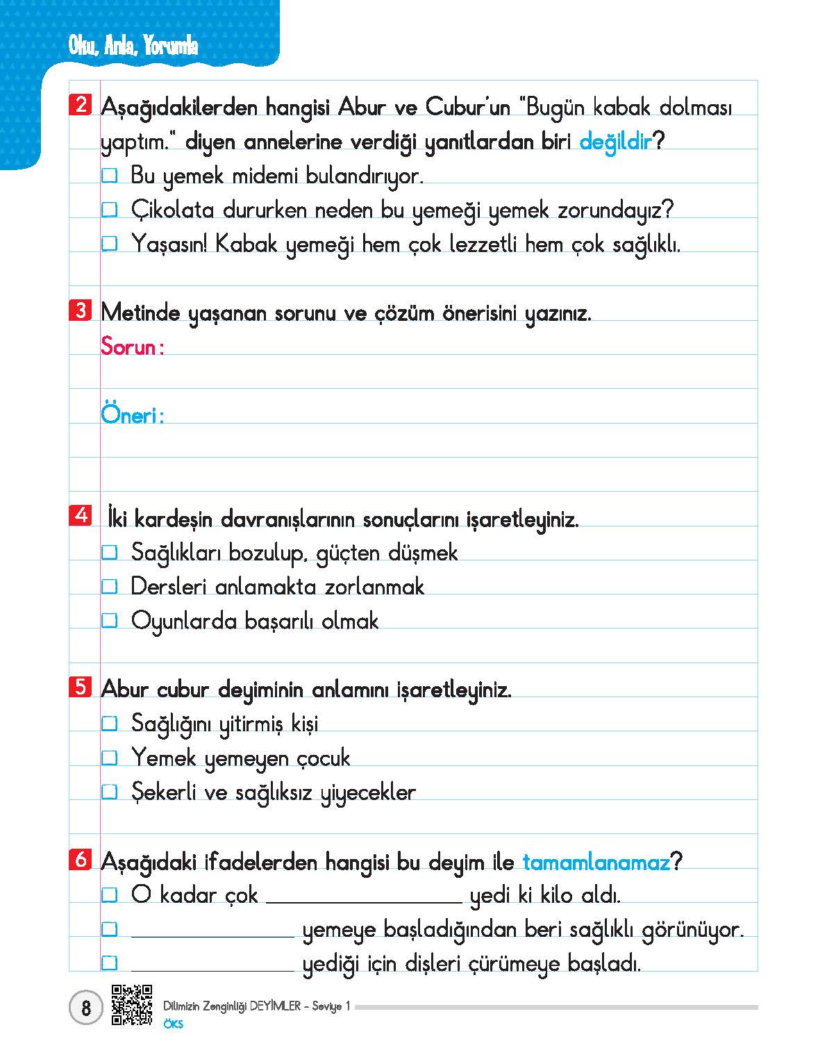 Dilimizin Zenginliği DEYİMLER - 1. Seviye - Görsel 4