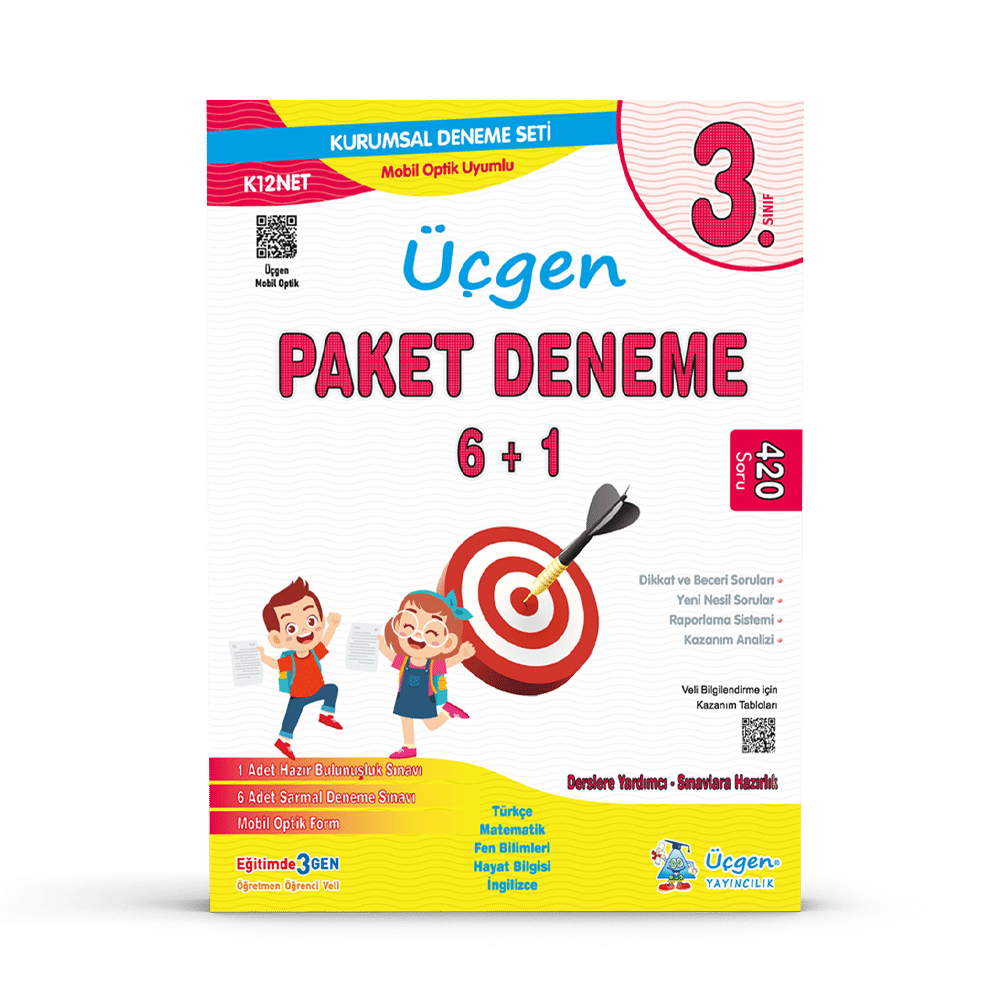 3. Sınıf - PAKET DENEME 7 li + Üçgen Mobil Optik