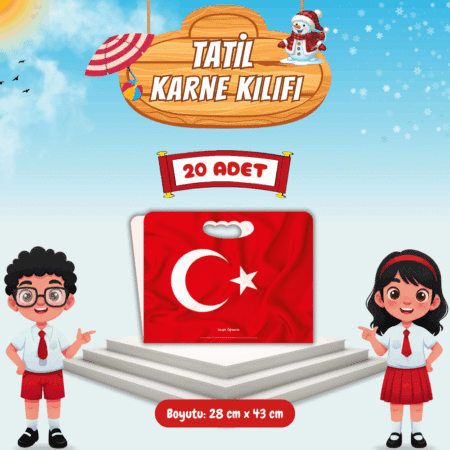 Tatil Karne Kılıfı - Türk Bayrağı (20'li Set)