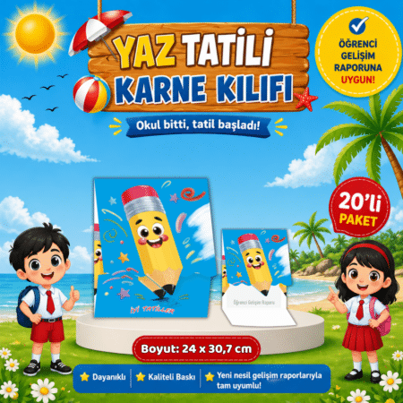 KALEM - Gelişim Raporu Karne Kılıfı (20'li Set)
